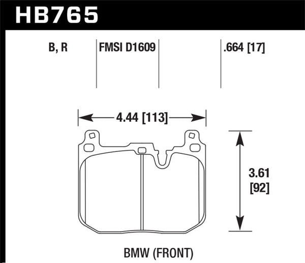 Hawk Performance Front Brake Pads for 2013-2016 BMW 328i xDrive