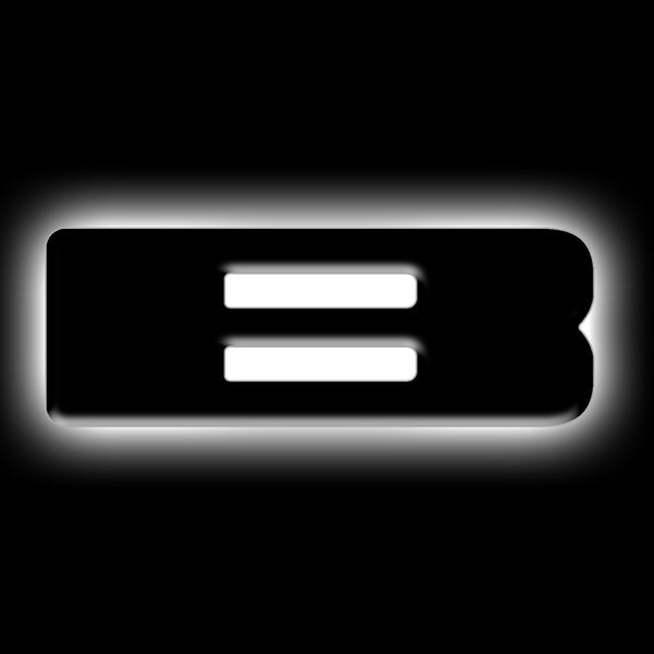 ORACLE Lighting Universal Illuminated LED Letter Badges - Matte Blk Surface Finish - B
