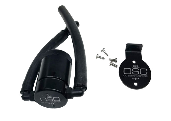 J&L Oil Separator for 1999-2004 Ford Lightning - Driver Side - Black Anodized