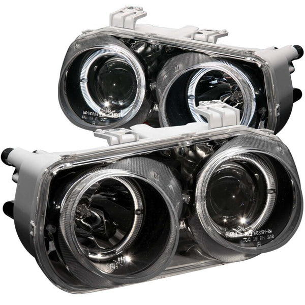 ANZO Black Projector Headlights w/ Halo for Acura Integra 19941997