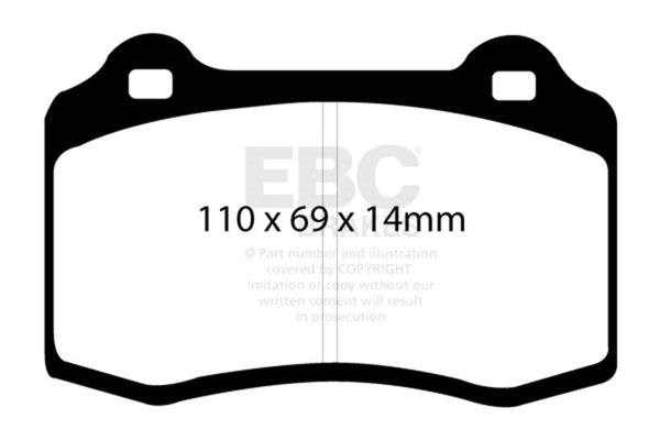 EBC Redstuff Front Brake Pads for 96-00 Lotus Esprit Turbo 2.0 GT3