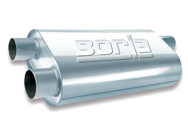 Borla Universal Oval Transverse Muffler - 3in Inlet, 2.5in Outlet, 19in x 10.25in x 5.5in