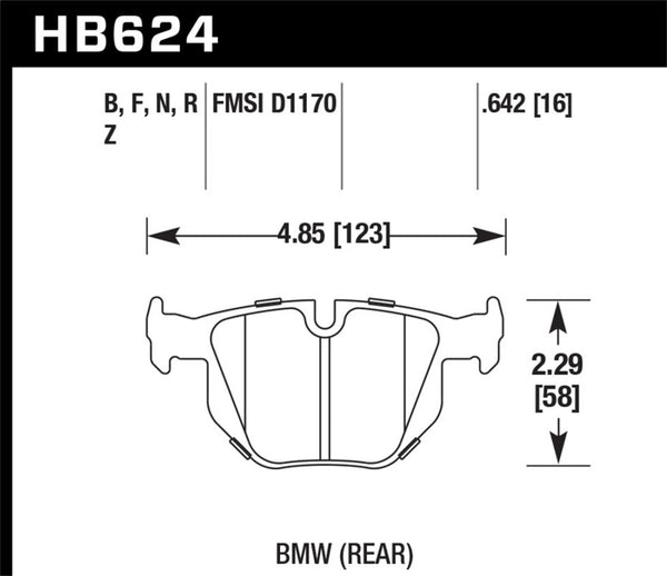 Hawk 2006 BMW 330i HPS 5.0 Rear Performance Brake Pads