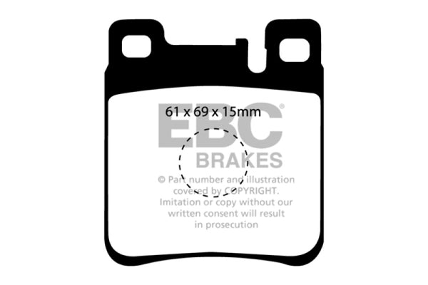 EBC Yellowstuff Rear Brake Pads for 2005-2006 Chrysler Crossfire 3.2 SRT6