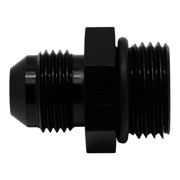 DeatschWerks 10AN ORB Male to 8AN Male Flare Adapter with O-Ring - Anodized Matte Black