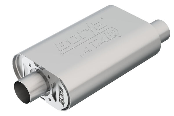 Borla CrateMuffler SBC Hot 350/383 2.5 inch Offset/Center Oval Atak Muffler
