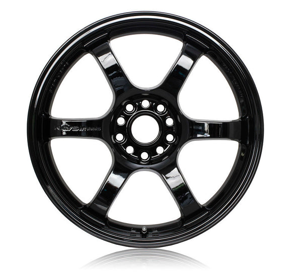 Gram Lights 57DR 18x9.5 +22 5-114.3 Glossy Black Alloy Wheel