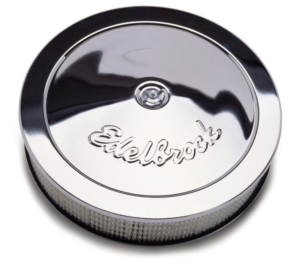 Edelbrock Pro-Flo Series 14-Inch Round Chrome Air Cleaner with Paper Element