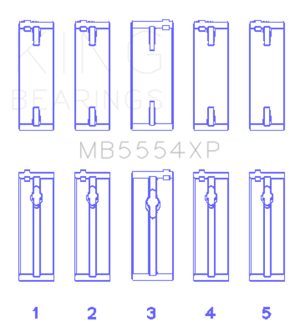 King Engine Bearings Toyota 3SGTE Performance Main Bearing Set - Size STD
