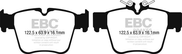 EBC Redstuff Rear Brake Pads for 2015+ Mercedes-Benz C300 (W205) 2.0L Turbo AMG Sport Pkg