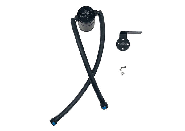 J&L 19-25 Chevrolet Silverado/GMC Sierra 1500 5.3L V8 Driver Side Oil Separator - Black Anodized