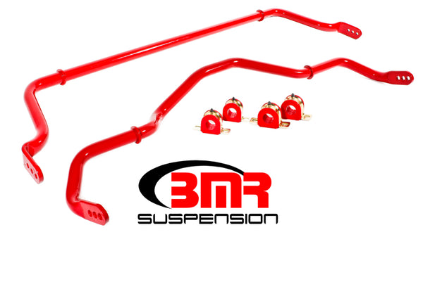 BMR 16-17 Camaro 6th Gen Front & Rear Sway Bar Kit with Bushings - Red