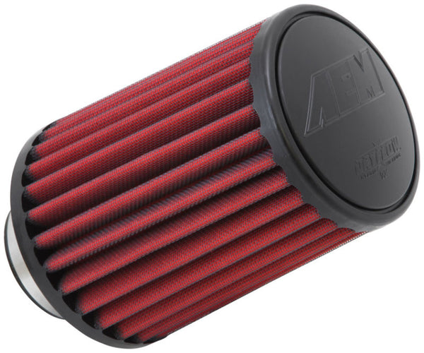AEM Dryflow Round Tapered Air Filter - 2.75in Flange ID, 5.5in Base OD, 4.75in Top OD, 7.5in Height