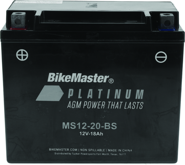 BikeMaster AGM Battery MS12-20-BS for Arctic Cat 1000 XT & 450