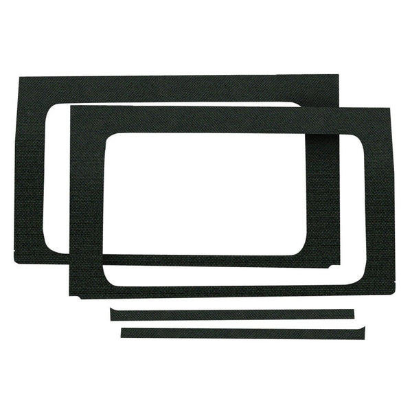 DEI Jeep Wrangler JL 4-Door Rear Side Window Trim Kit (2018-2023) - 4 Pieces - Black