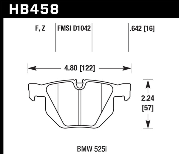 Hawk Performance Rear Street Brake Pads for BMW X5 (07-08, 09-13) & X6 (10-13)