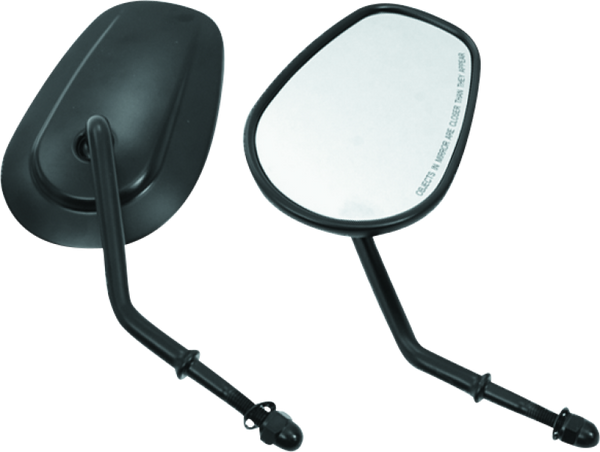 Bikers Choice Black Tapered Short Stem Side Mirrors