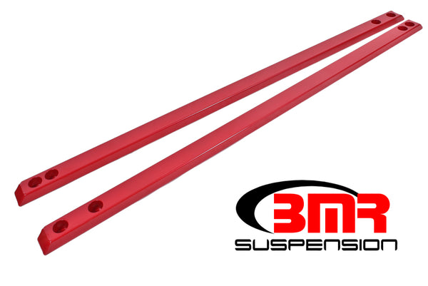 BMR Suspension Super Low Profile Chassis Jacking Rails for 2015-2023 S550 Mustang - Red