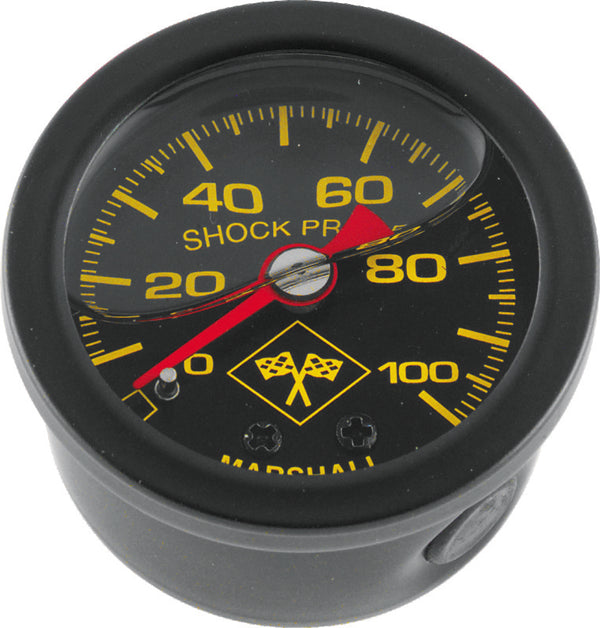 Bikers Choice Oil Pressure Gauge 0100 PSI - Black Face/Bezel, Liquid Filled