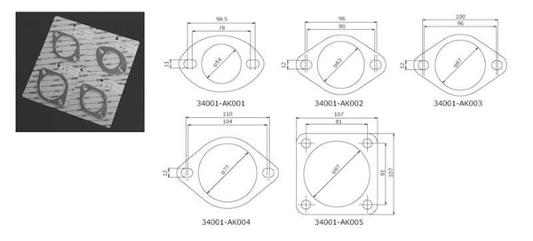 HKS 65mm Universal Exhaust Gaskets (2pcs)