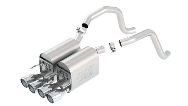 Borla ATAK Exhaust System for 2005-2008 Chevrolet Corvette 6.0L/6.2L - Rear Section Only
