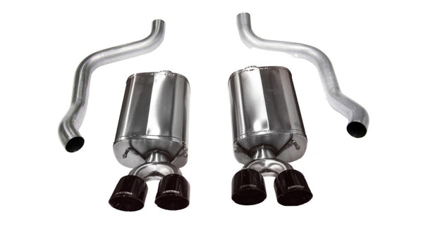 Corsa Axle-Back Exhaust for 2009-2013 Chevrolet Corvette C6 6.2L V8 - Black Finish