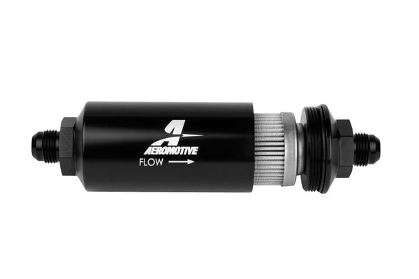 Aeromotive In-Line Fuel Filter AN-08 Male 100 Micron Stainless Steel