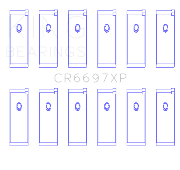 King Engine Bearings Nissan RB25/RB26 Performance Rod Bearing Set - Size +0.25mm