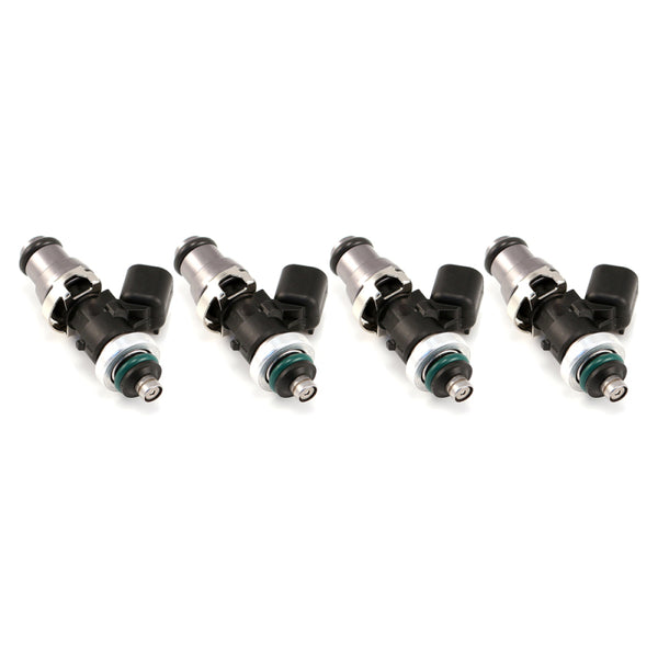 Injector Dynamics ID1050X Fuel Injectors Set of 4 (14mm, Grey) with GTR Lower Spacer