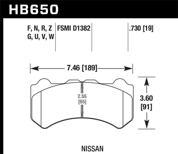 Hawk DTC-60 Motorsports Front Brake Pads for 2009-2011 Nissan GT-R