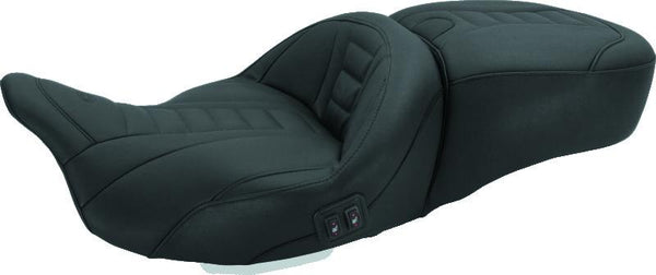 Mustang 08-21 Harley Electra Glide, Rd Glide, Rd King, Str Glide Heated 1PC Seat Deluxe-Black
