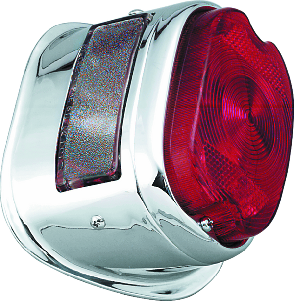 Bikers Choice Chrome Taillight w/ Red Lens (Top Licence Light) for 19581972 Harley-Davidson XLCH
