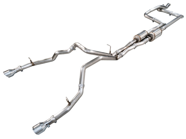 AWE Tuning 2025+ RAM 1500 RHO 3.0 I6 TT 0FG Dual Rear Exit Cat-Back Exhaust - Chrome Silver Tips