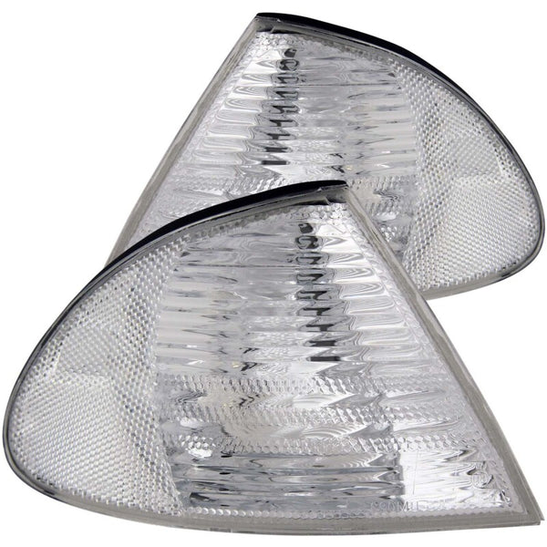 ANZO Euro Corner Lights Chrome Housing/Clear Lens BMW 3 Series E46 (19992001)