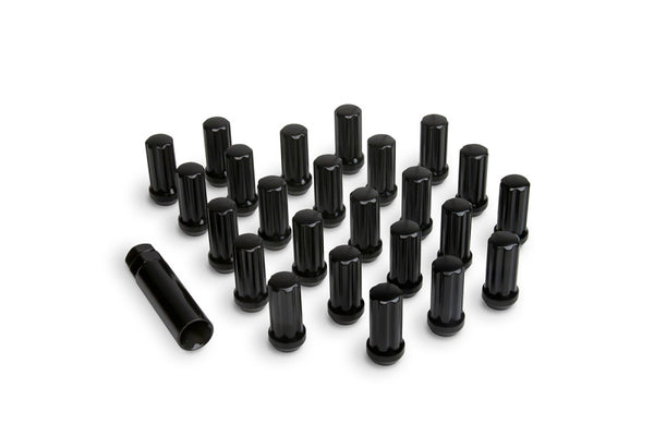 ICON Alloys Black Lug Nut Kit - 14x1.5 Thread, 24 Lug Nuts & Key