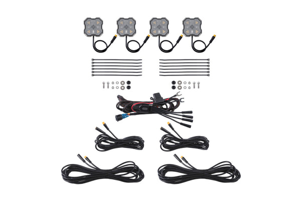 Diode Dynamics Rock Light - Amber/White - M8 4-Pack