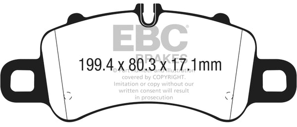 EBC Bluestuff Front Brake Pads for 2016+ Porsche 911 (991/2 w/Cast Iron Rotors)