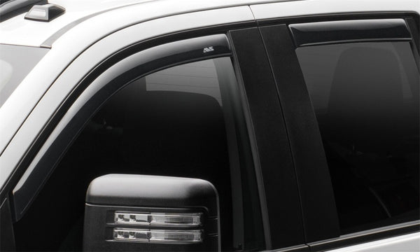 AVS In-Channel Ventvisor Window Deflectors - Smoke - 2019 Chevrolet Silverado 1500 Crew Cab