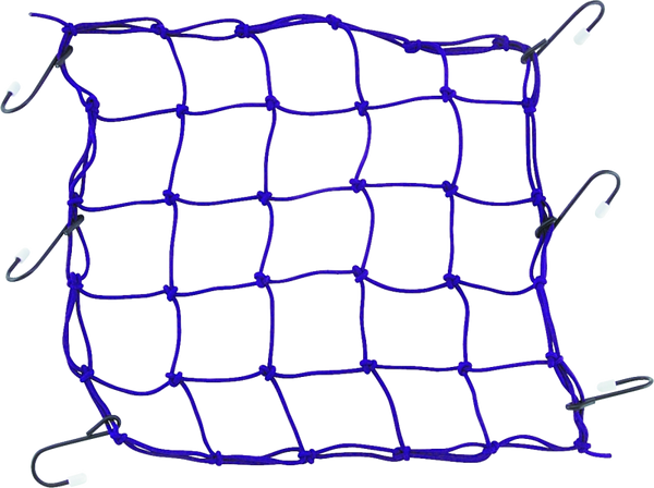 BikeMaster Purple Stretch Cargo Net 13in x 13in - Metal Hooks w/ Rubber Tips