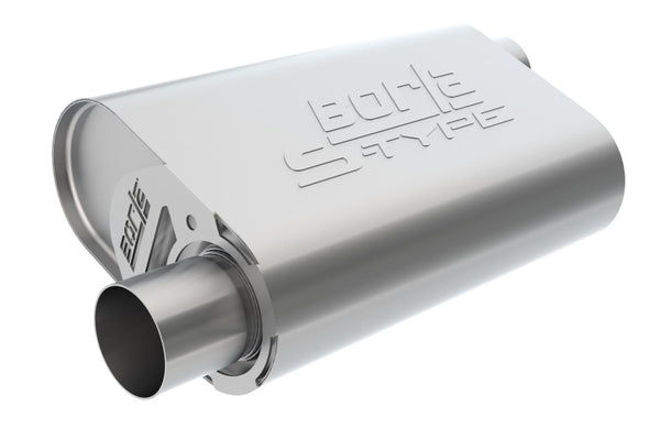 Borla CrateMuffler for SBC Hot 350/383 - 3" Offset/Center - 14" x 4.35" x 9" Oval
