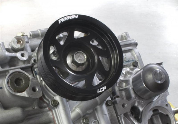 PERRIN 93-14 Subaru Impreza (Incl. 02-14 WRX) / 04-21 STI Lightened Crank Pulley - Black