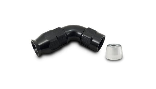 Vibrant 60 Degree High Flow Hose End Fitting for PTFE Lined Hose -12AN