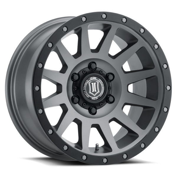ICON Compression 17x8.5 6x5.5 Wheel with 0mm Offset - Titanium Finish