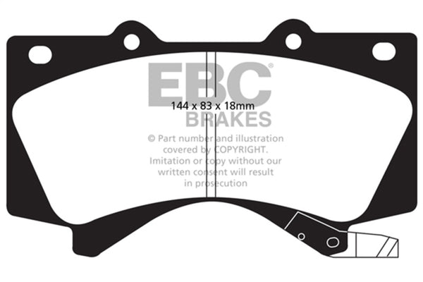 EBC Ultimax2 Front Brake Pads for 08+ Lexus LX570 - OE Replacement