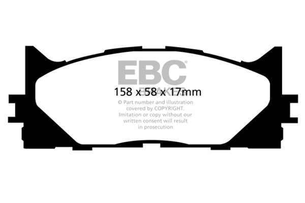 EBC Greenstuff Front Brake Pads for 13+ Lexus ES300h 2.5 Hybrid