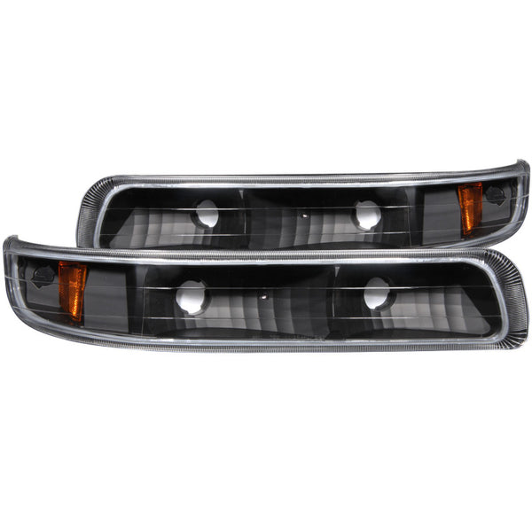 ANZO Euro Black Corner/Parking Lights w/ Amber Reflector for 19992002 Chevrolet Silverado 1500 (Pair)
