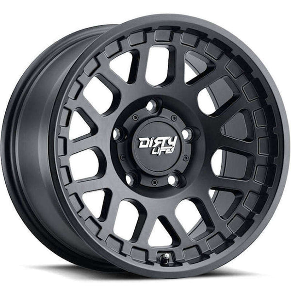 Dirty Life 9306 Mesa 17x9 Matte Black Wheel - 5x127 BP, -12mm Offset, 78.1mm Hub