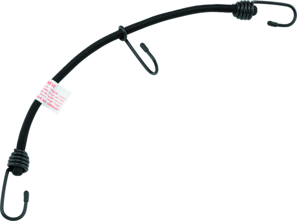 BikeMaster Heavy Duty 18in Black Bungee Cord - 10mm with 3 Hooks
