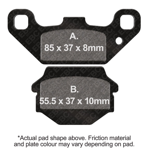 EBC 87-04 Kawasaki KSF 250 Mojave Front Left/Right R Series Sintered Brake Pads Brake Pads