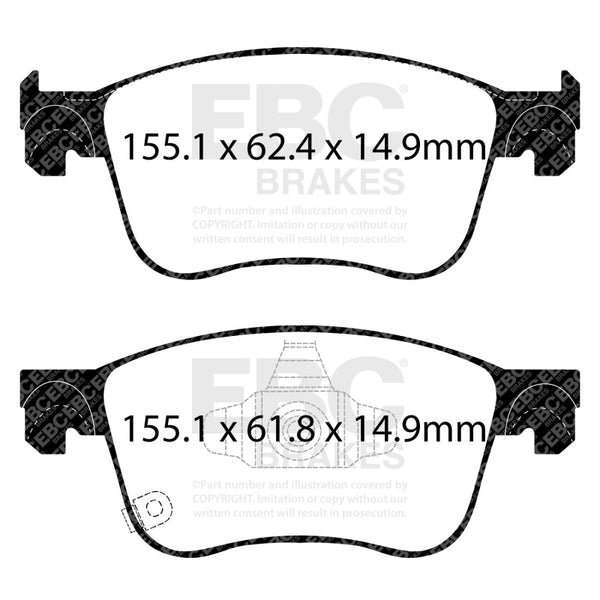 EBC 2018+ Honda Accord Sedan 1.5T Redstuff Front Brake Pads